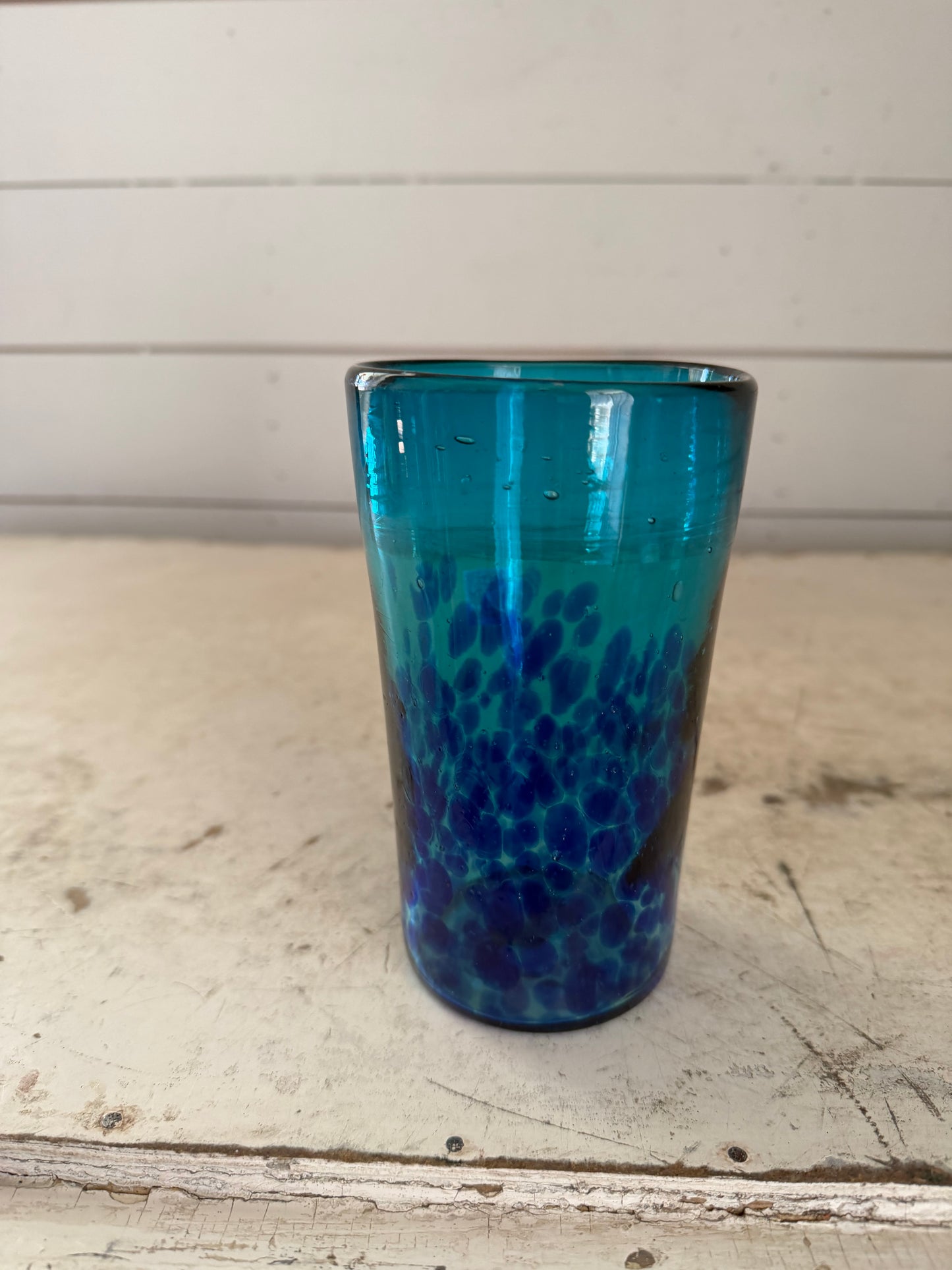 Hand Blown Blue Glass