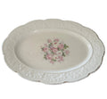 Vintage~Oval Platter~Edwin M. Knowles China Co USA Floral Pattern 11.5"