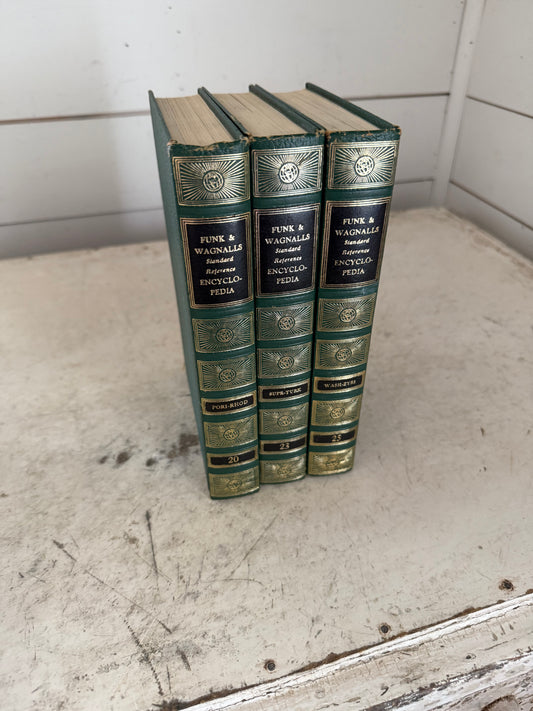 Set of 3 Funk and Wagner standard reference and encyclopedia 20, 23, 25