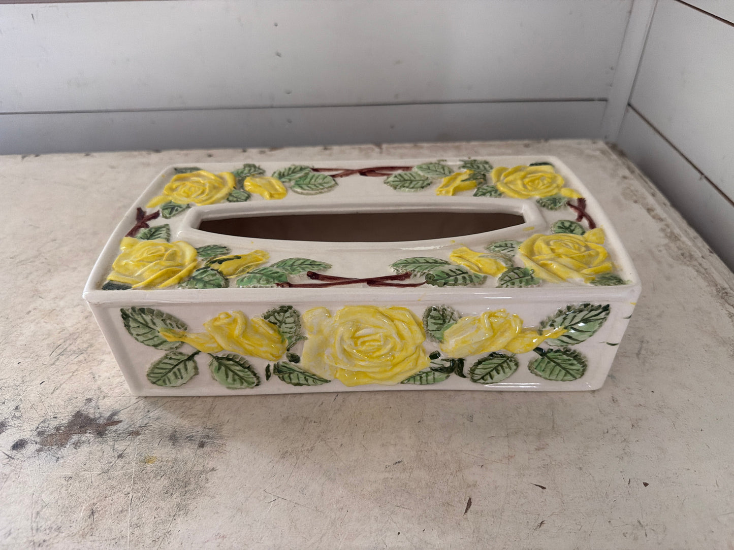 Vintage rectangular tissue box
