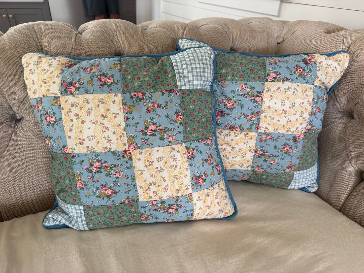 Set of patchwork pillows