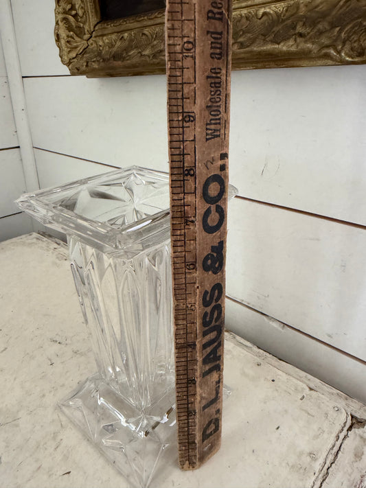 Partylite Quad Prism Pedestal Candle Holder made of crystal