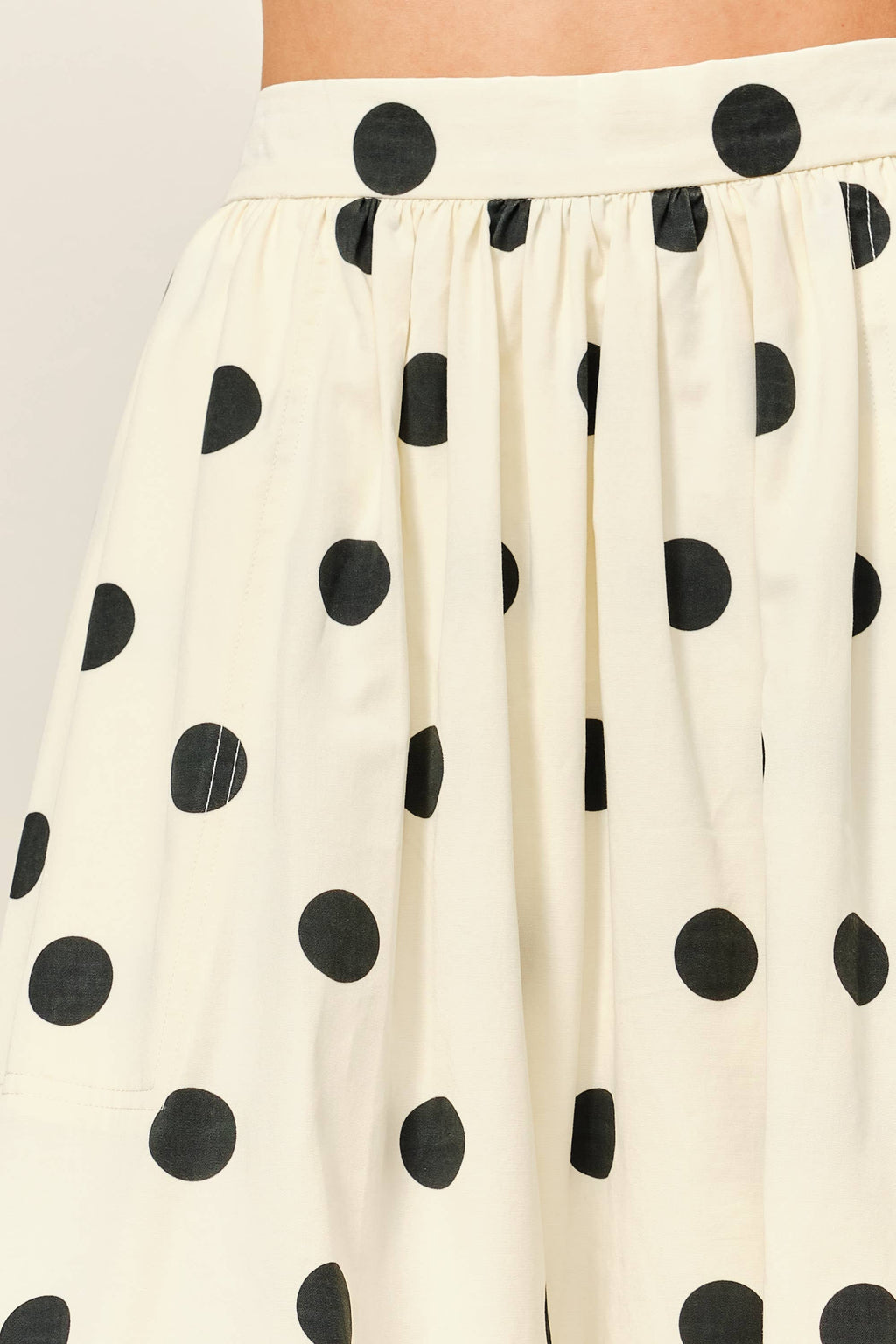 Dot Print Midi Full Skirts
