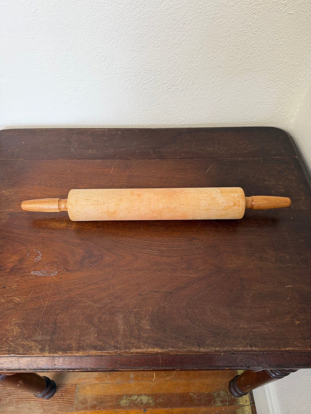 Vintage Classic Style Wood Rolling Pin 19-1/2” - Will Get Handles Painted