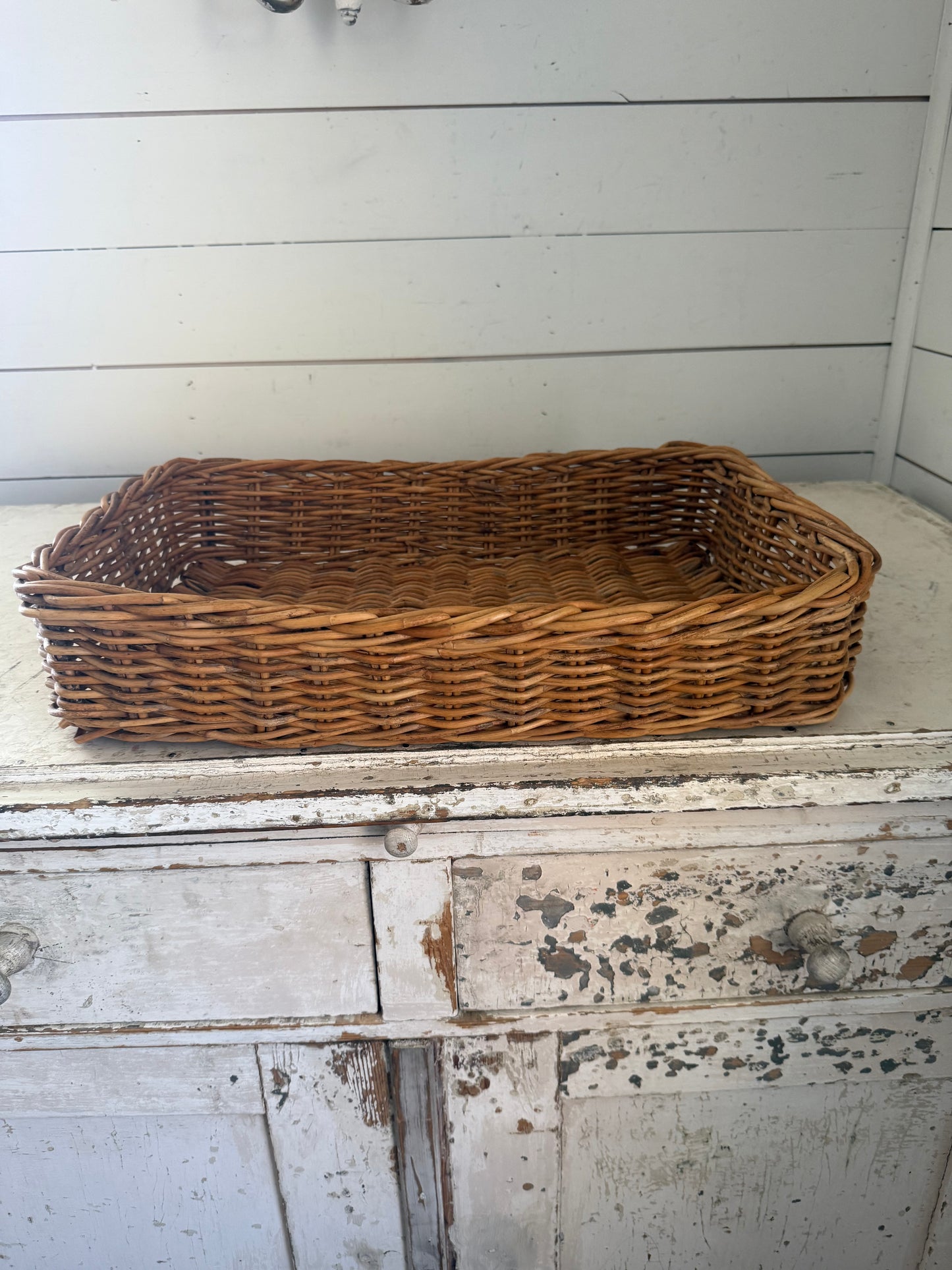 Vintage English Woven Bread Basket