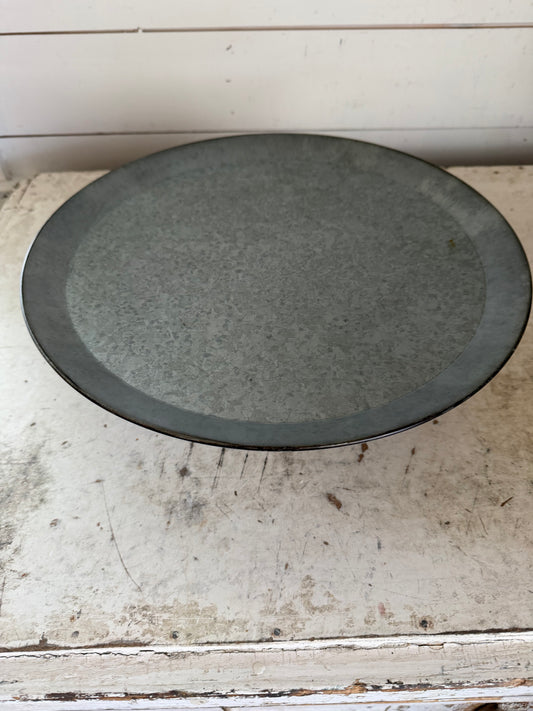 Round Galvanized Metal Cake Stand