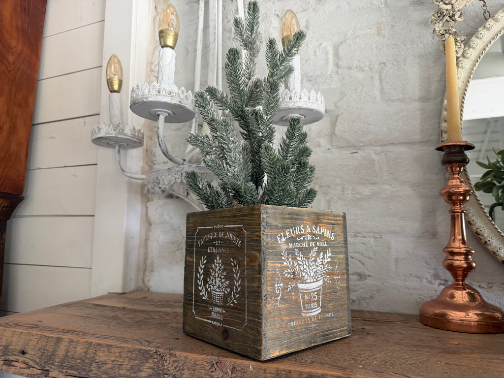 Hand Painted Box greenery not included
