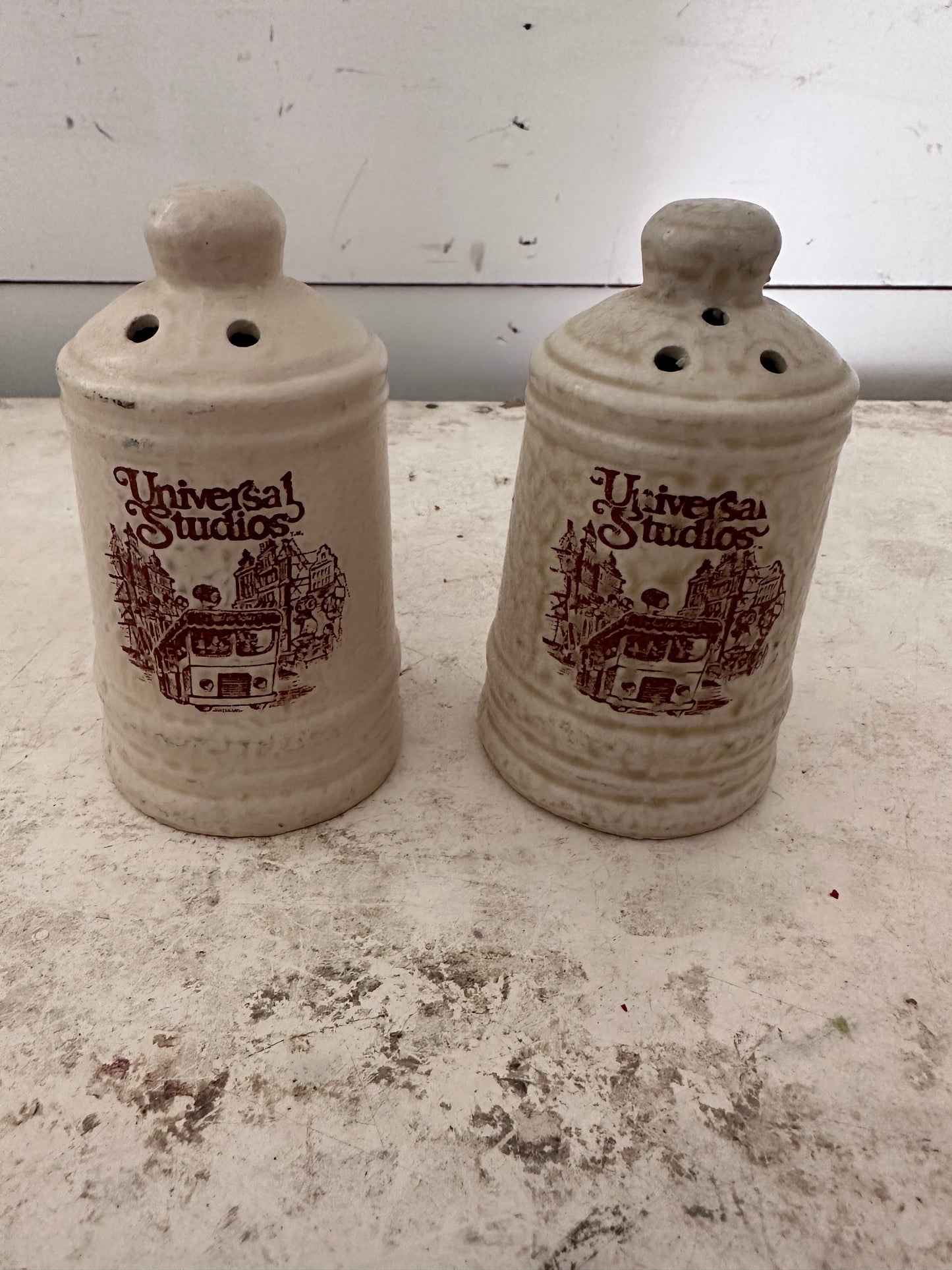 Vintage Universal Studios Salt and Peper Shakers
