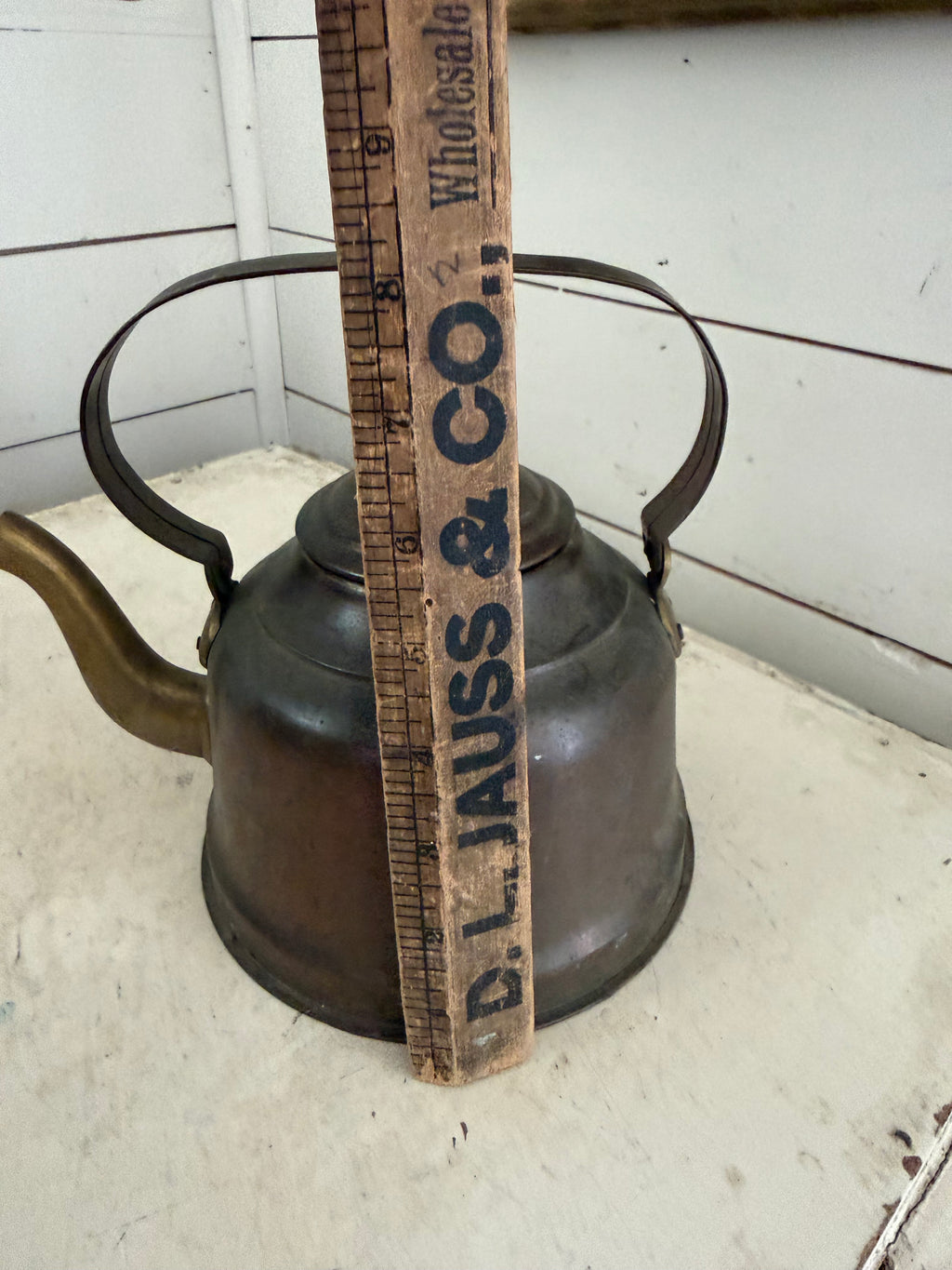Unpolished Vintage Copper Tea Kettle
