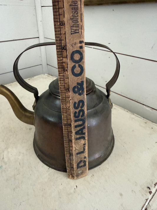 Unpolished Vintage Copper Tea Kettle