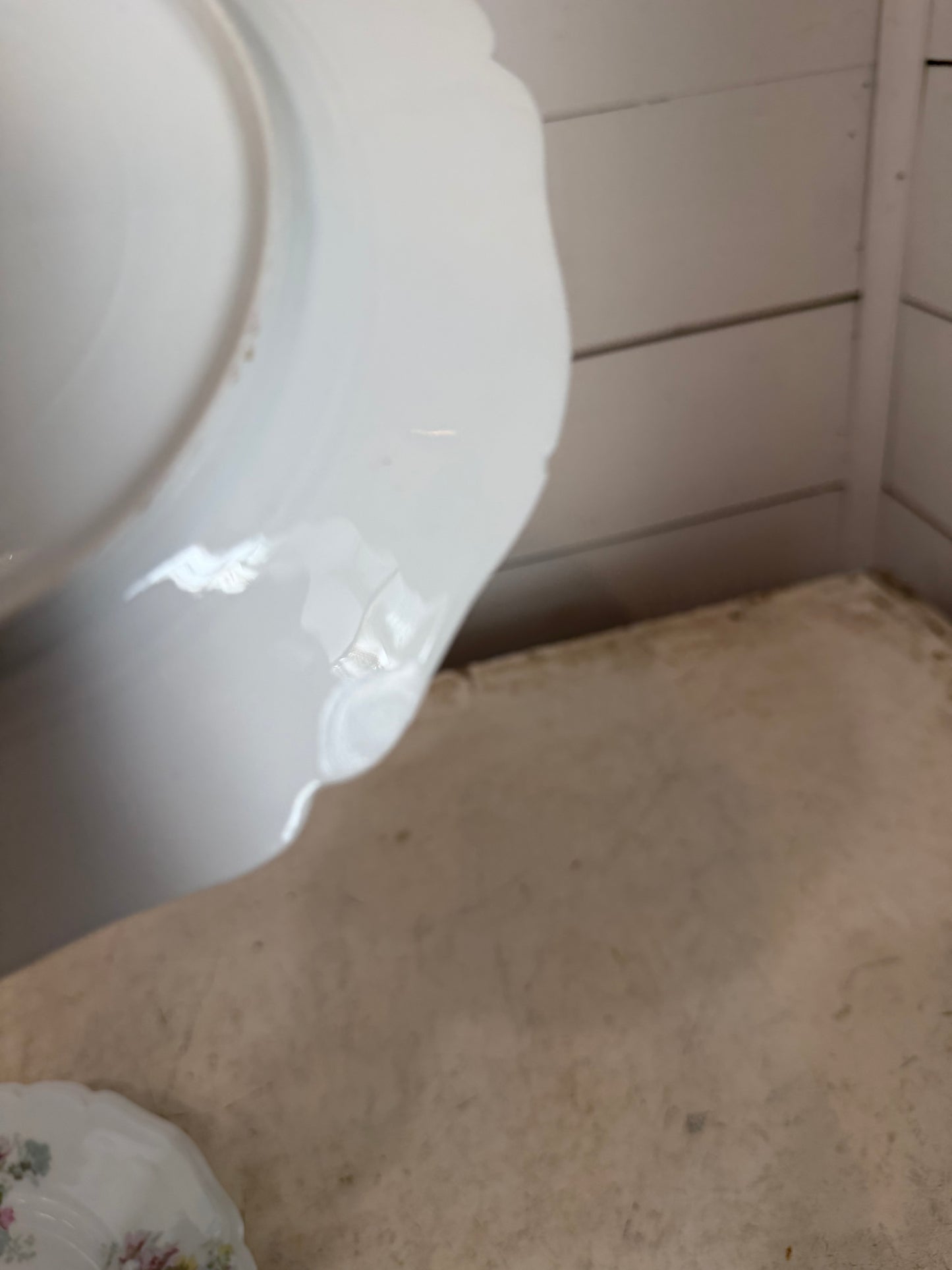 Limoges plate Set - small plate has chips on back