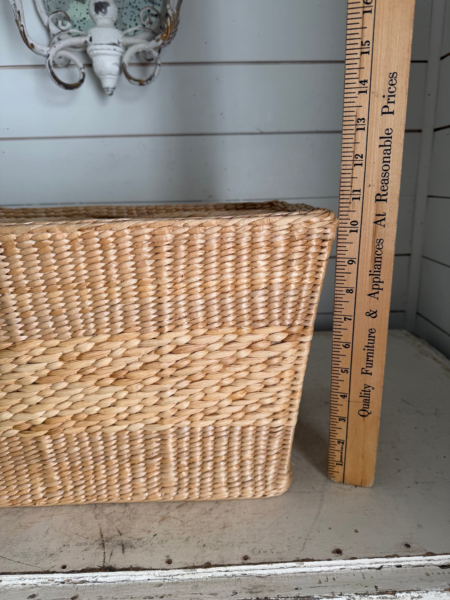 Divided Wicker Magazine Basket