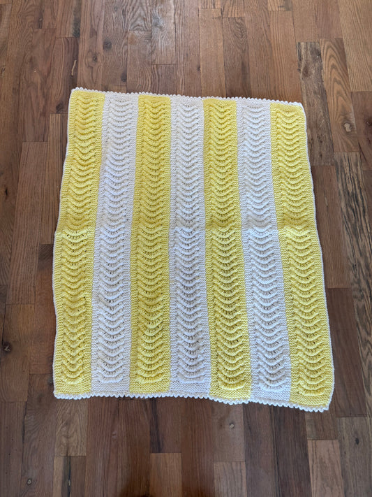 Yellow & White Baby Afghan
