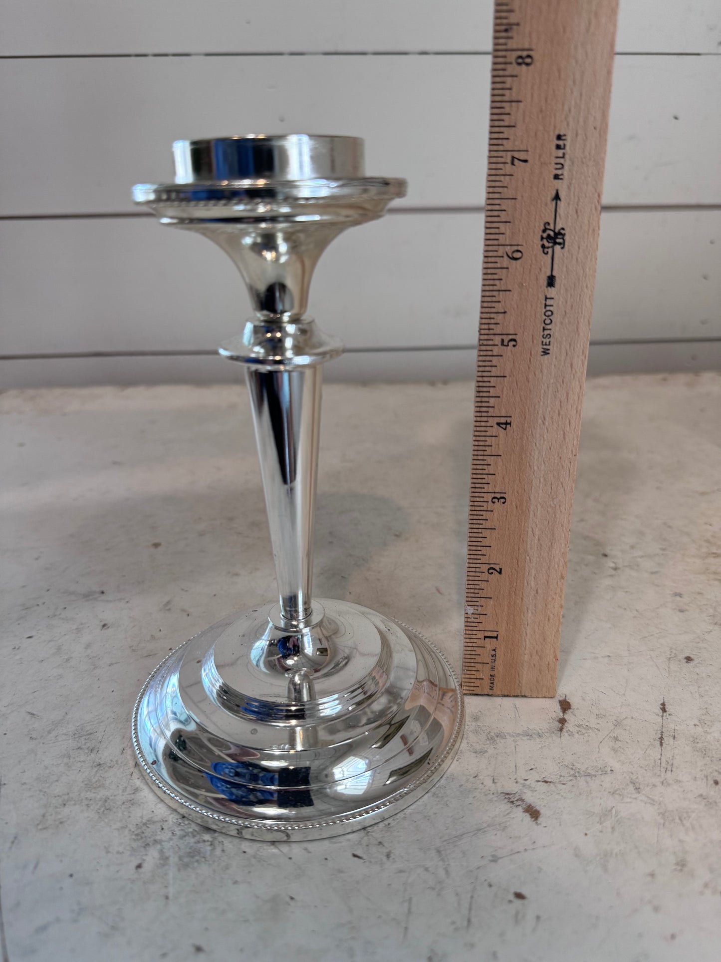 Set of English Silverplate Candlesticks