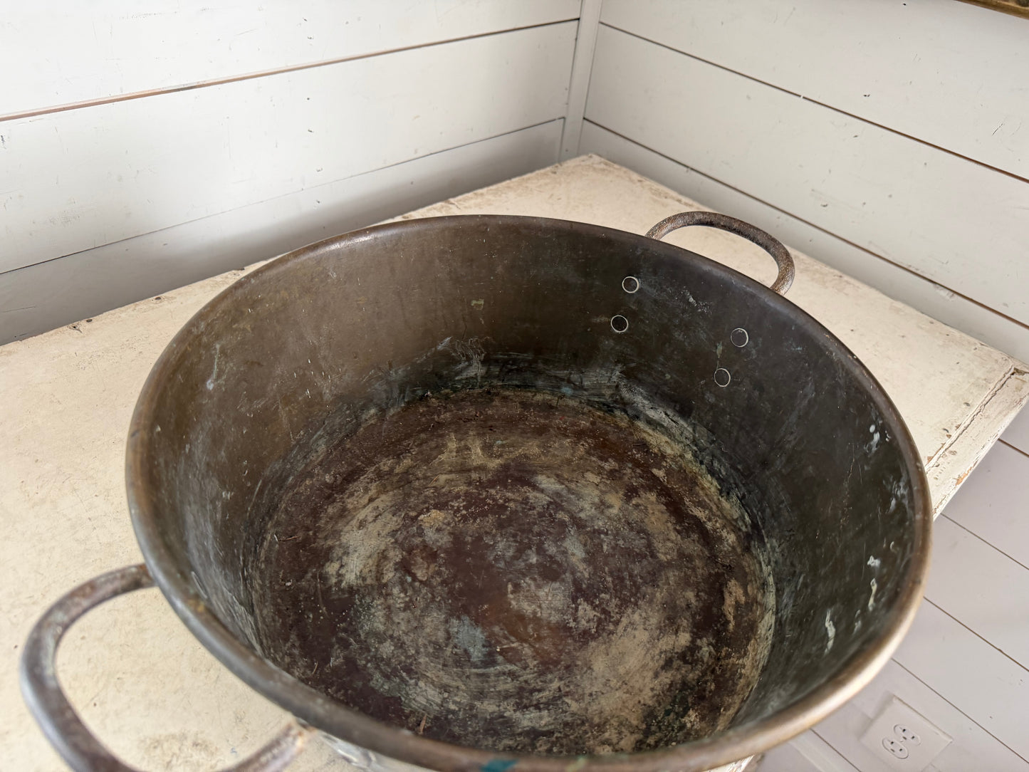 19th Century English Brass Jam Pot