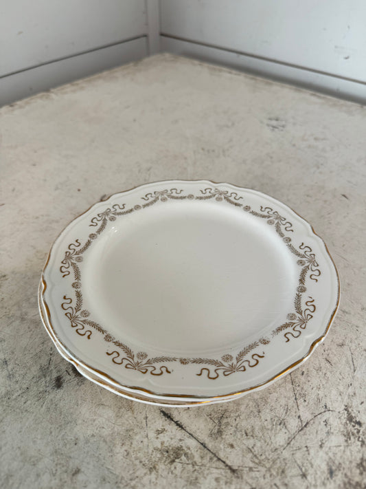 Vintage Knowles Ivory Gold Swag Salad Plate - sold individually