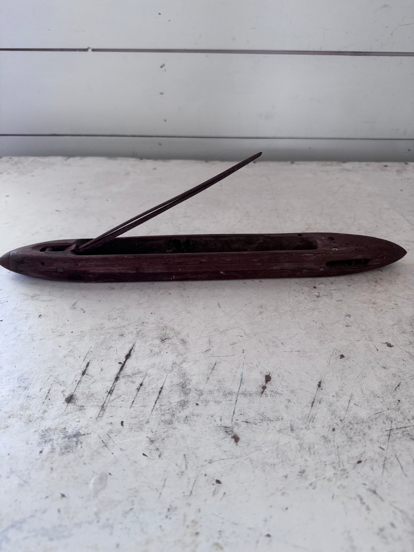 Antique Wooden Weaving Shuttle