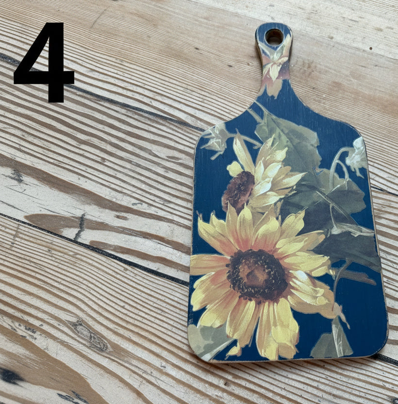 Hand-painted cottage cutting boards sold individually