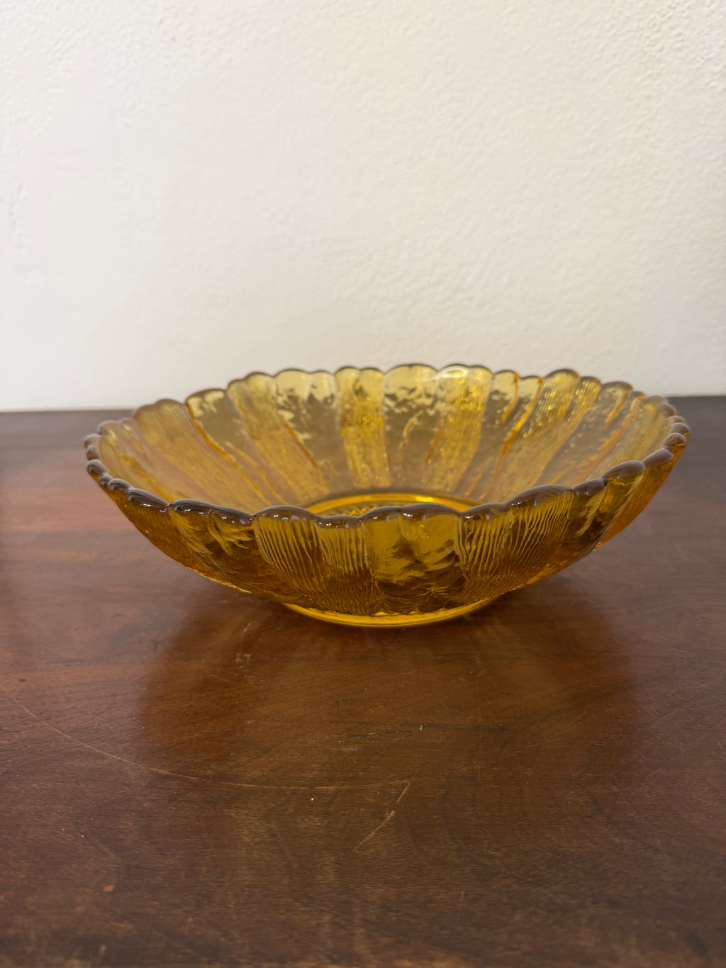 Vintage Honey Amber Serving Bowl