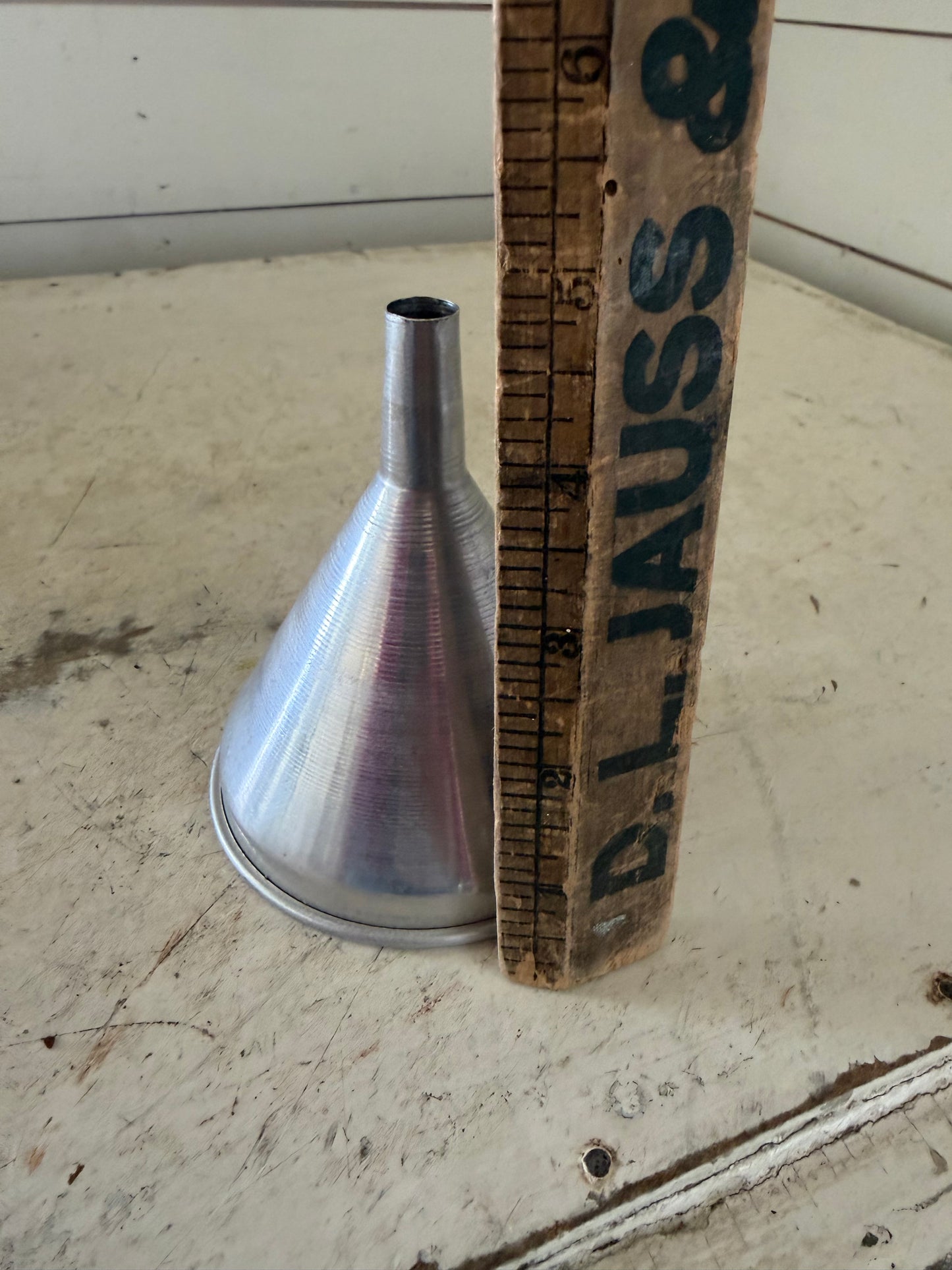 Vintage aluminum funnel