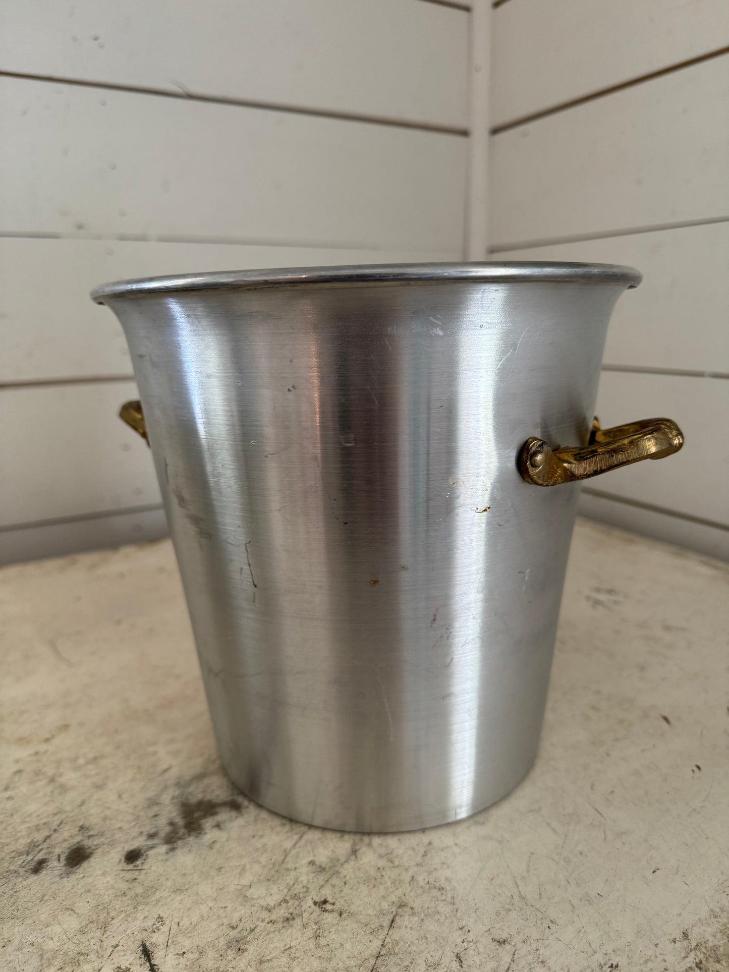 Vintage French Champagne Bucket - brass handles