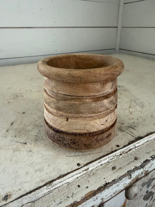Turned Wood Vase container