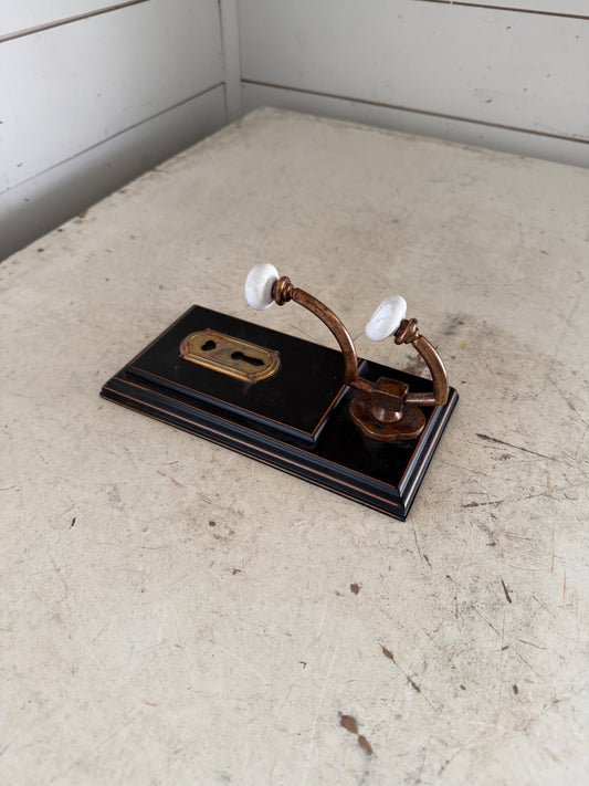 Double Wall Hook with Keyhole Backer and Porcelain Knobs will get makeover
