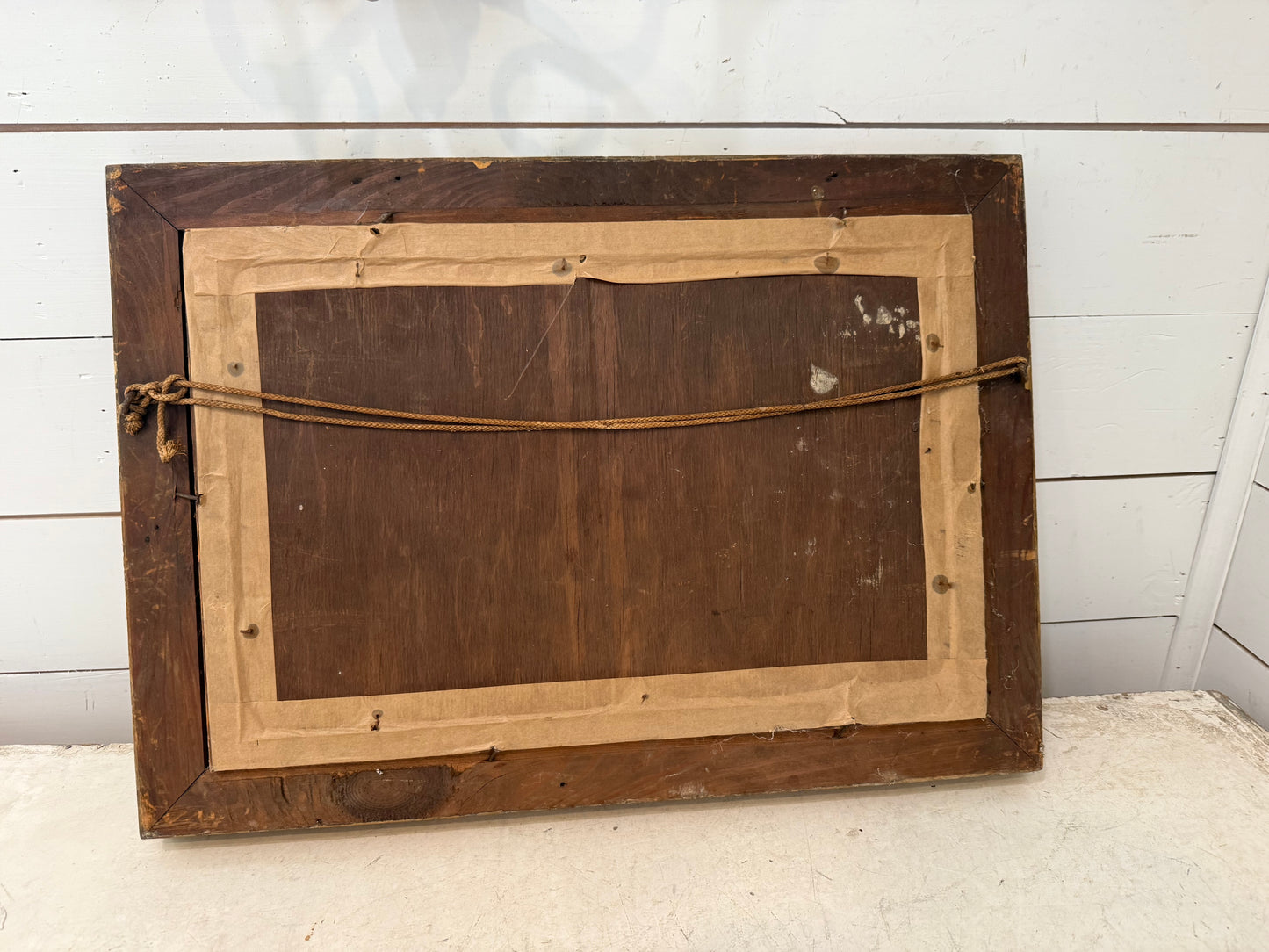 Antique English Gold Framed Oil Painting - Cottage on the Lake