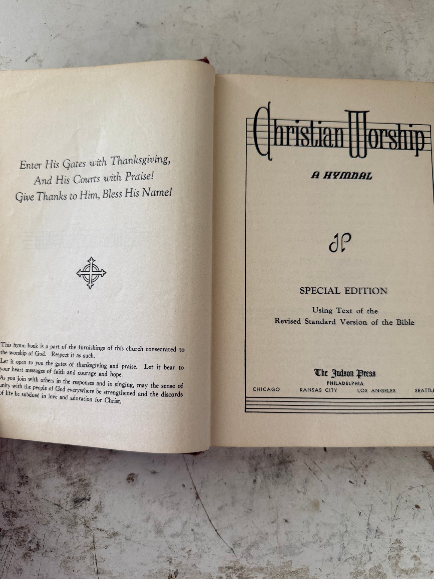 Christian worship a hymnal