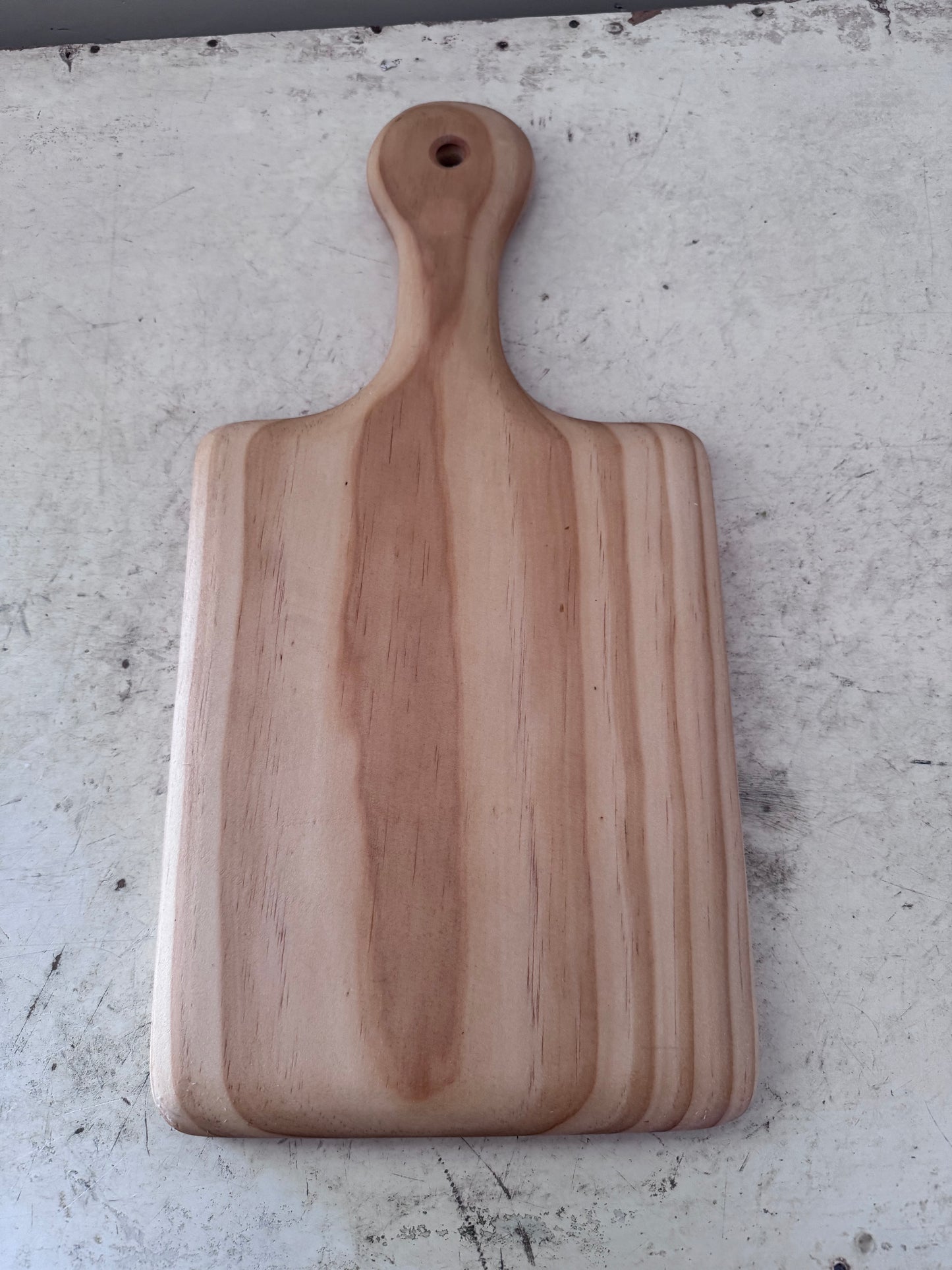 Handmade Wood Cutting Board with Long Hanging Handle