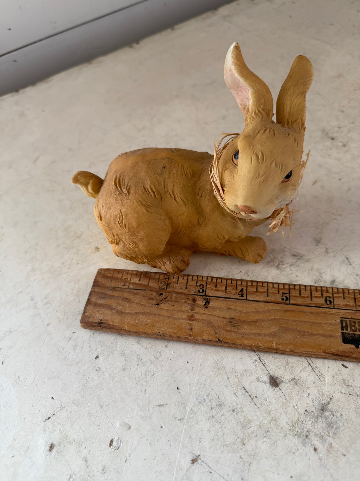 Small resin caramel colored bunny