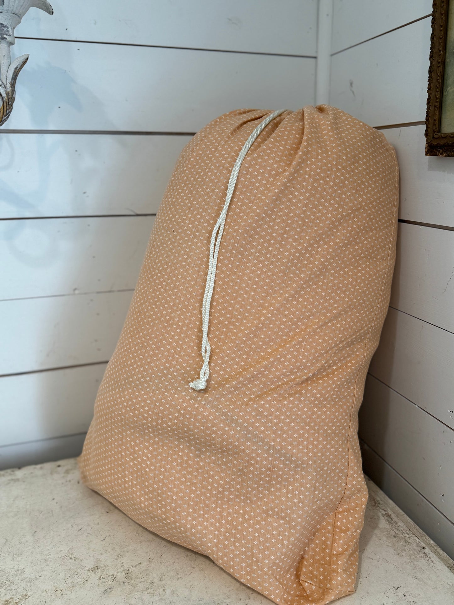 Vintage Peach Twin Travasak - two available sold individually - sleeping bag RV Comforter & Sheet