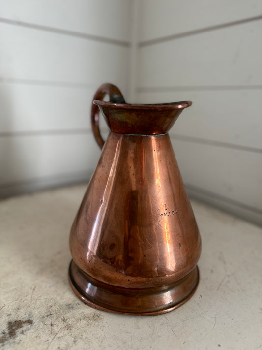 Antique English 1/2 Gallon Copper Jug