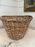 Vintage woven bike basket
