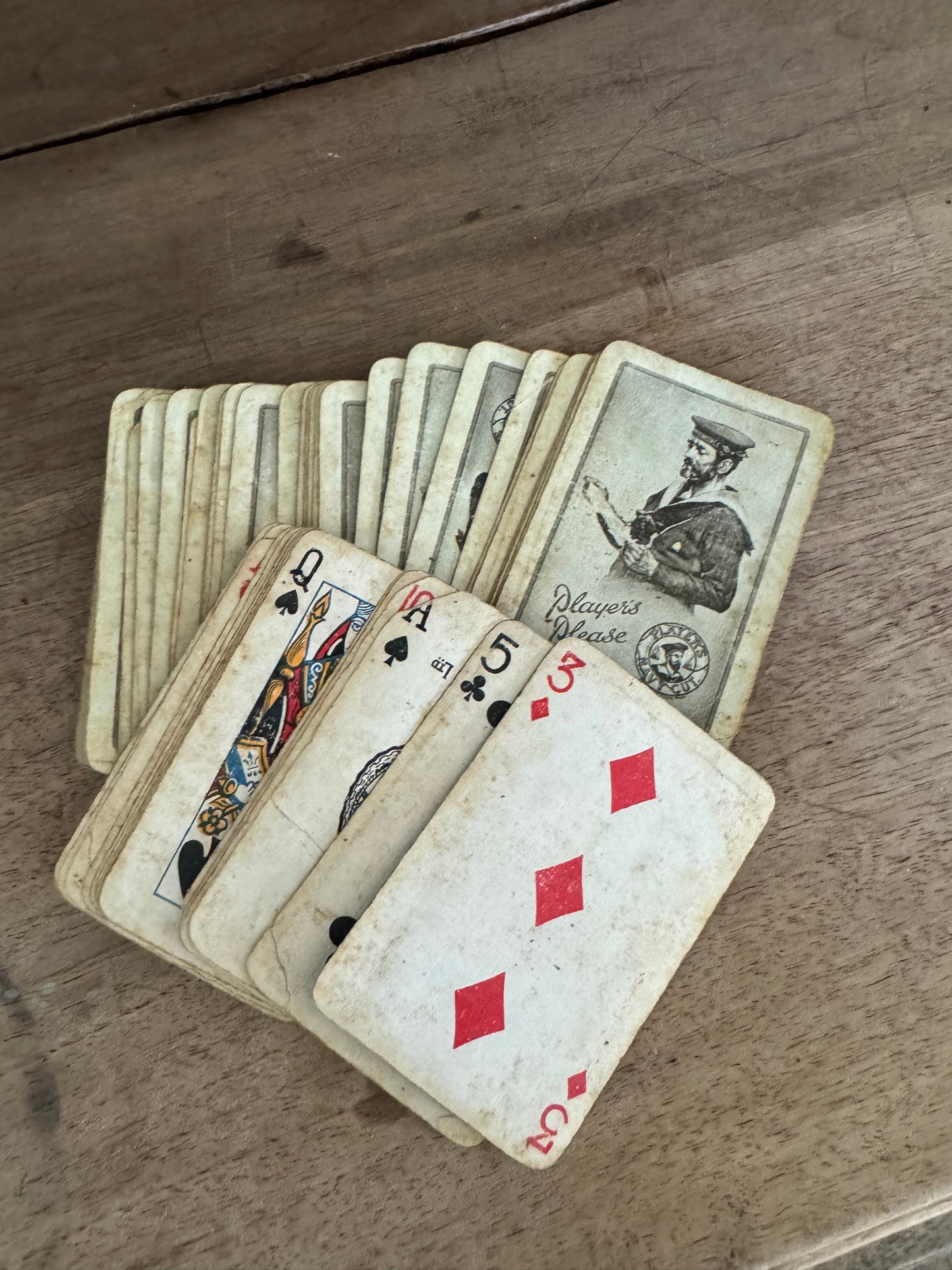 1920s English Navy Cut Playing Cards