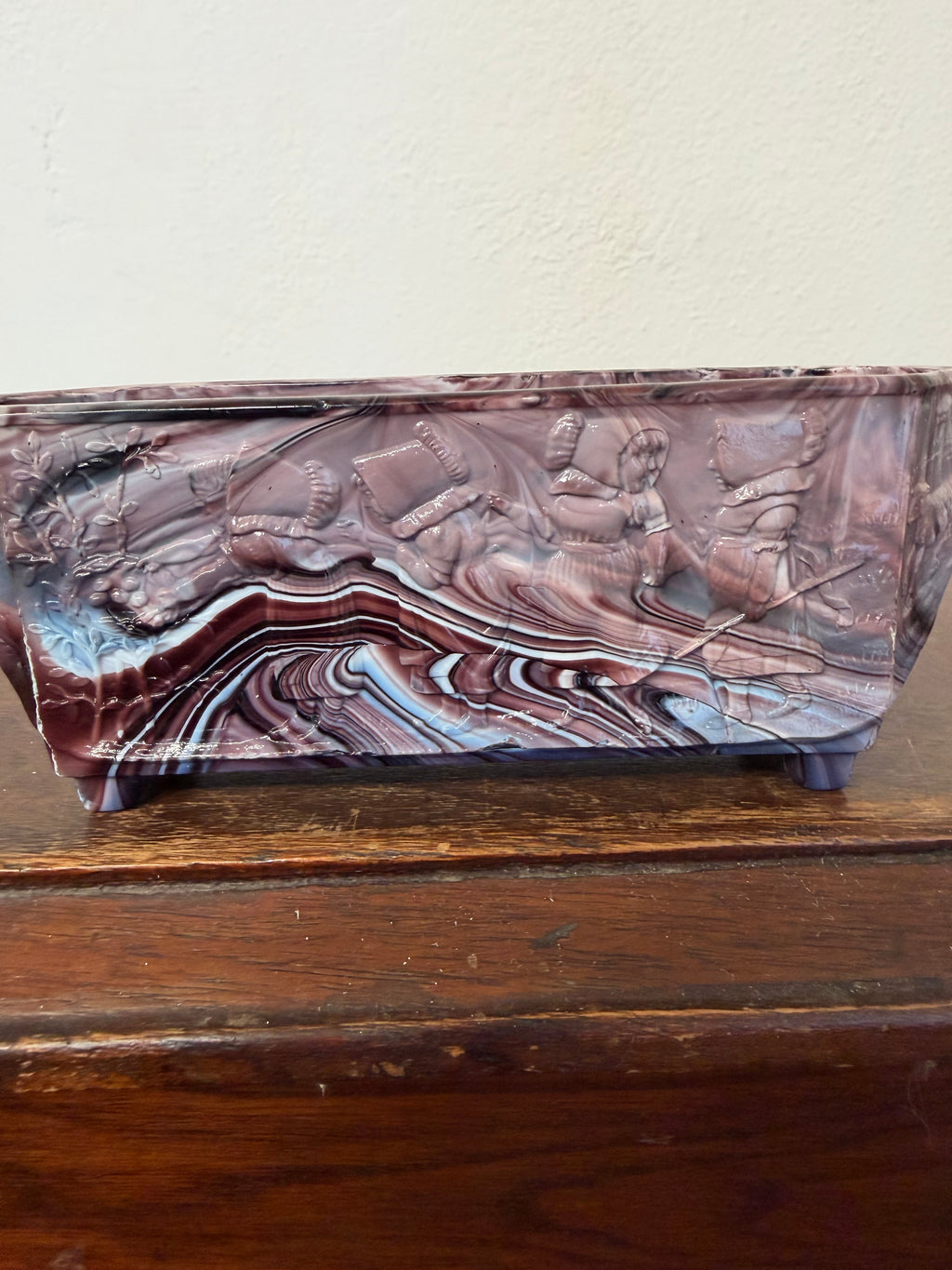 Victorian Sowerby Style Malachite Trough Planter