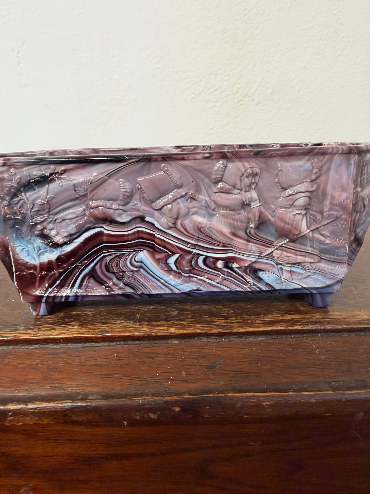 Victorian Sowerby Style Malachite Trough Planter