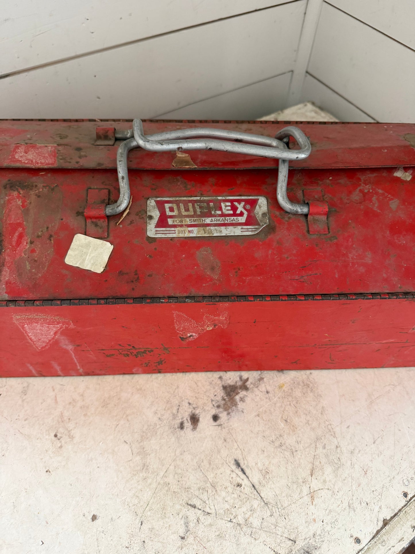 Vintage Red toolbox will get scrubbed