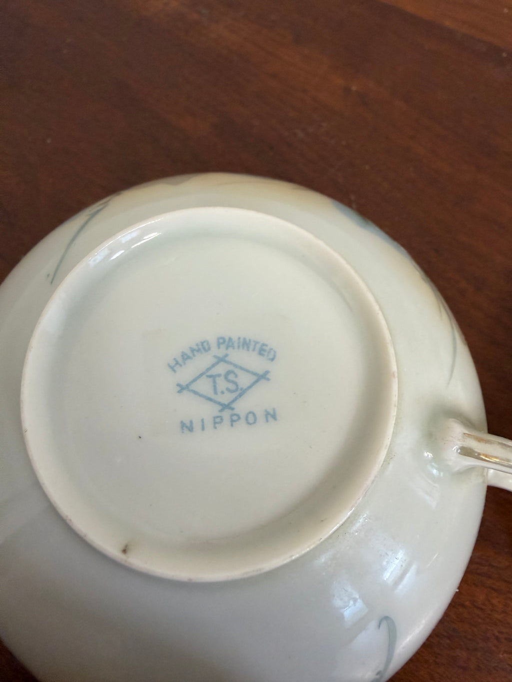 Vintage Nippon Hand Painted Berries Teacup and Saucer - Saucer has small chip