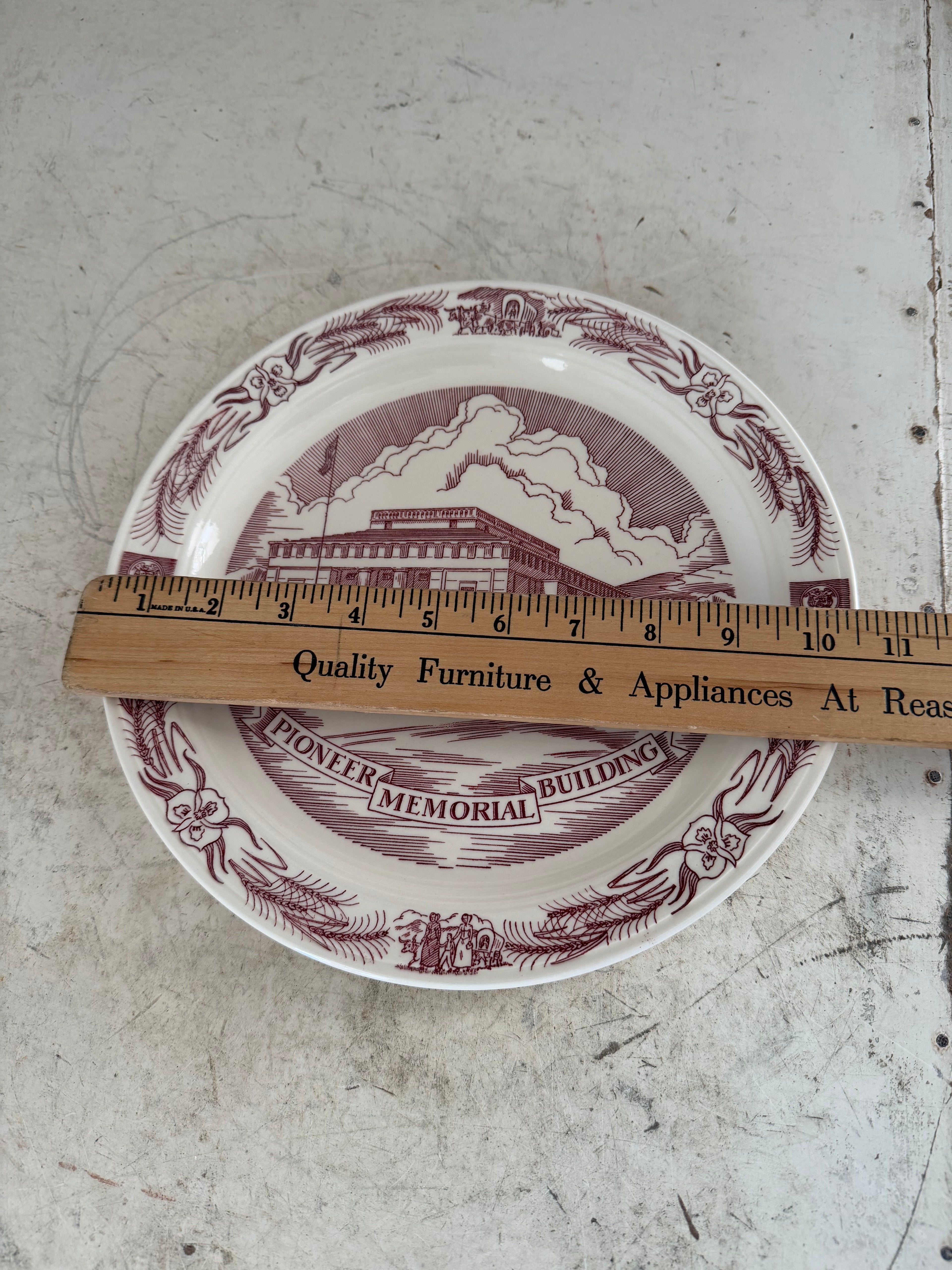 Daughters of Utah - Pioneer Memorial building Commemorative plate