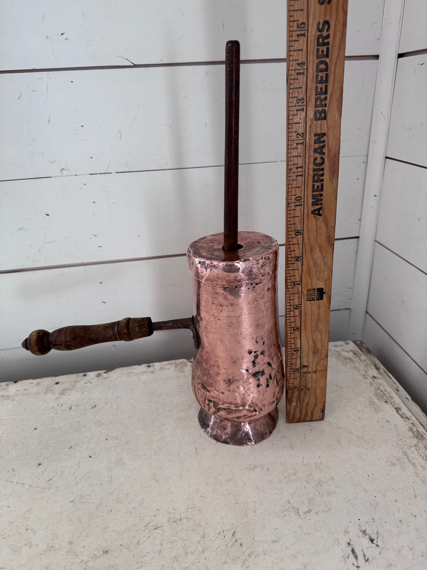 18th Century Georgian French Copper Chocolate Pot