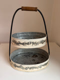 Two tiered metal tray will get makeover