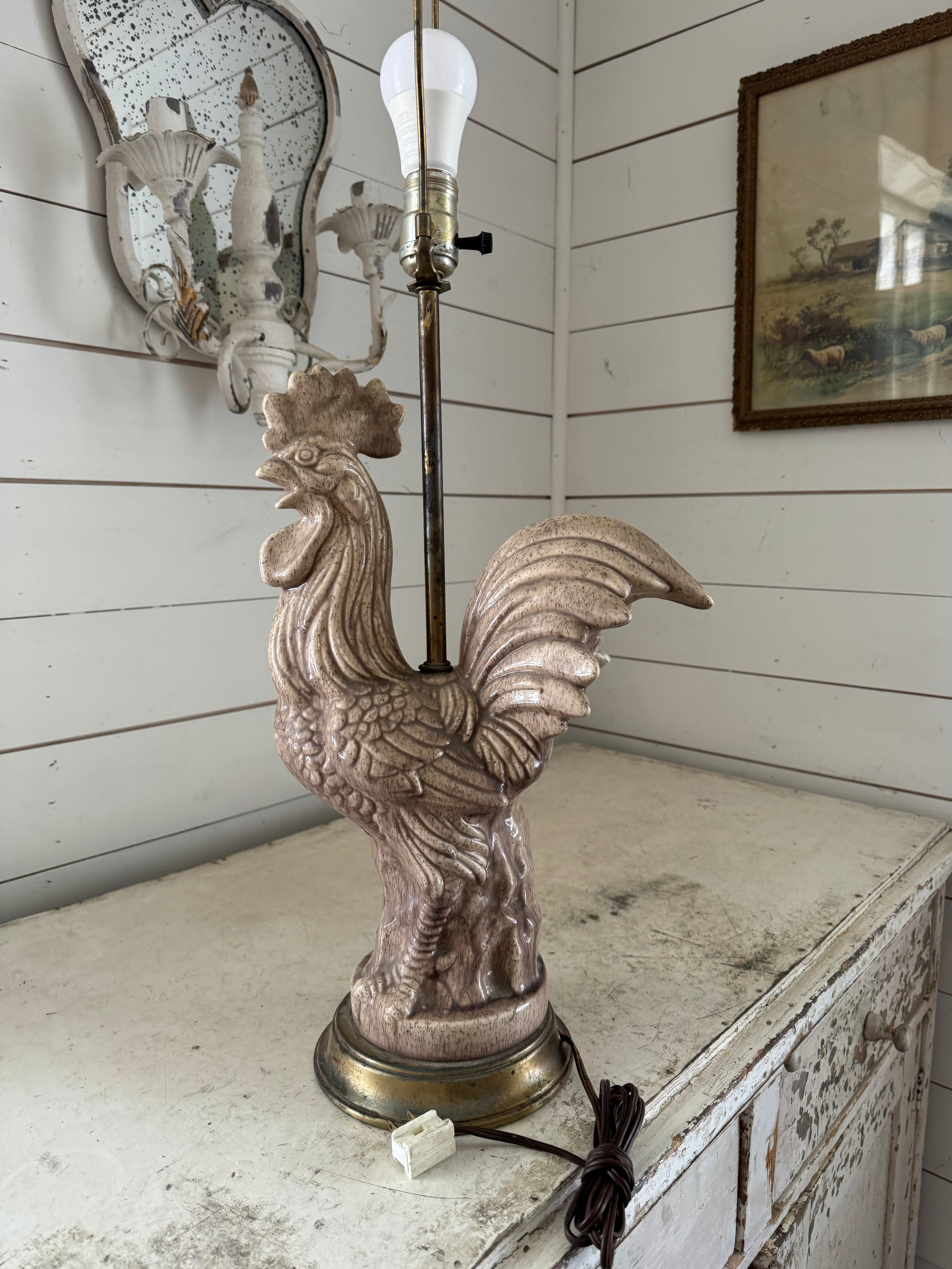 Authentic rooster lamp