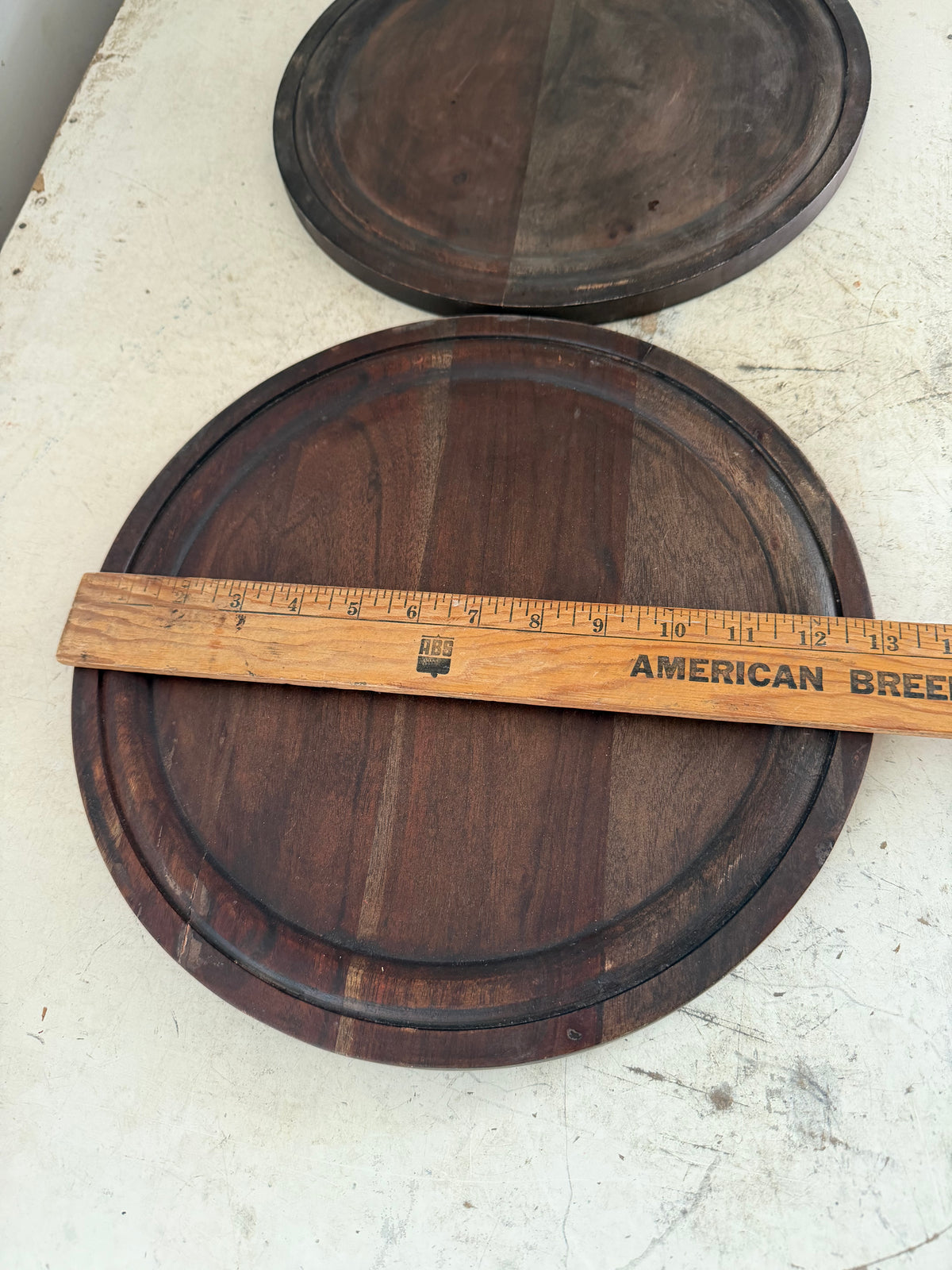 Wood serving Tray round will get makeover - SOLD INDIVIDUALLY