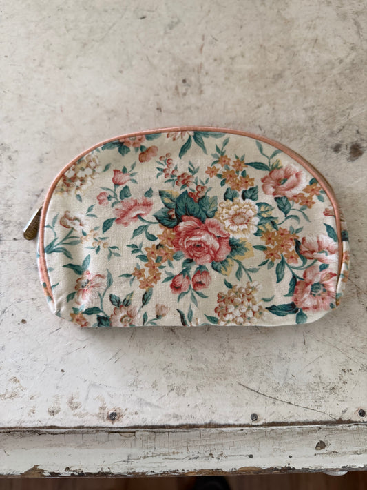 Pink Rose Makeup Bag
