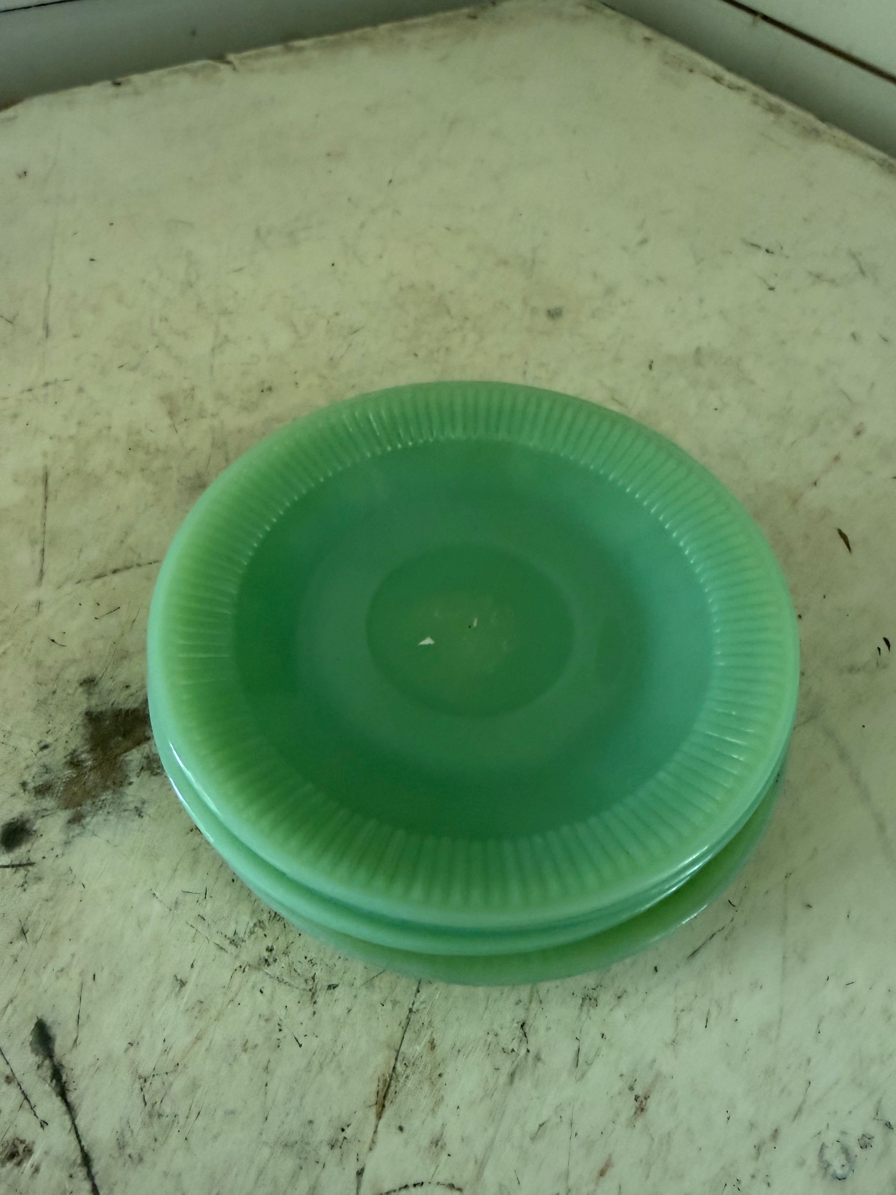 Vintage Jadeite saucer - will get turned into two tier trinket dish