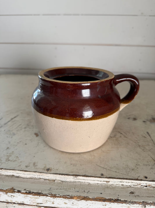Vintage Stoneware Bean Pot - Stamped USA