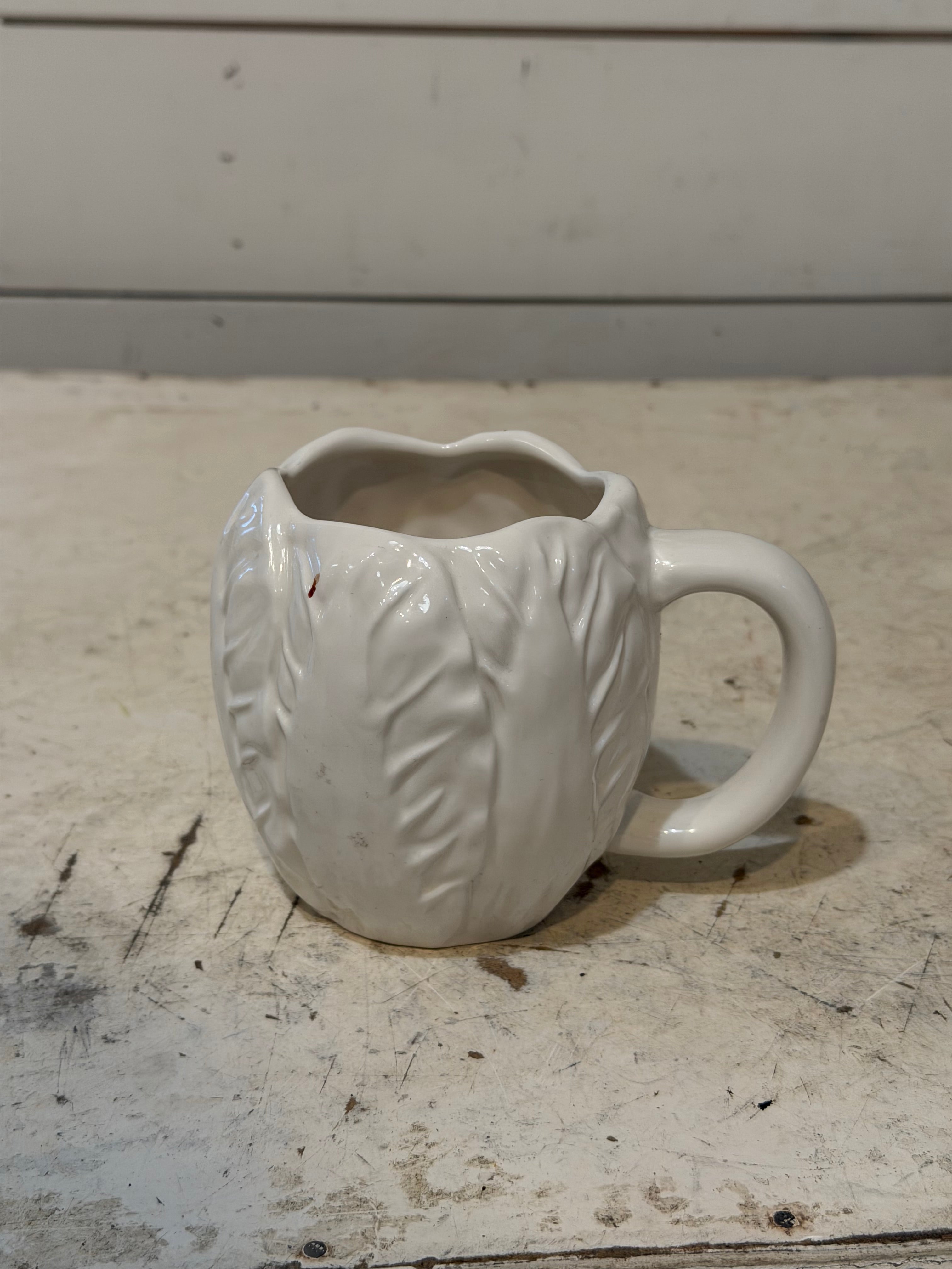 White Ceramic Cabbage Mug