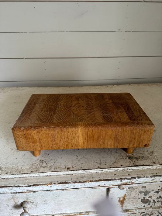 Footed Butcher Block Tray