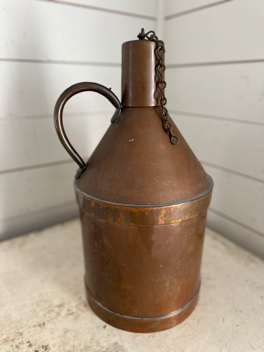 Copper Milk Jug with lid - solid copper heavy gauge